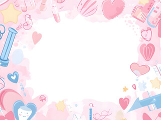 Science and Laboratory Background with Pink and Blue Elements