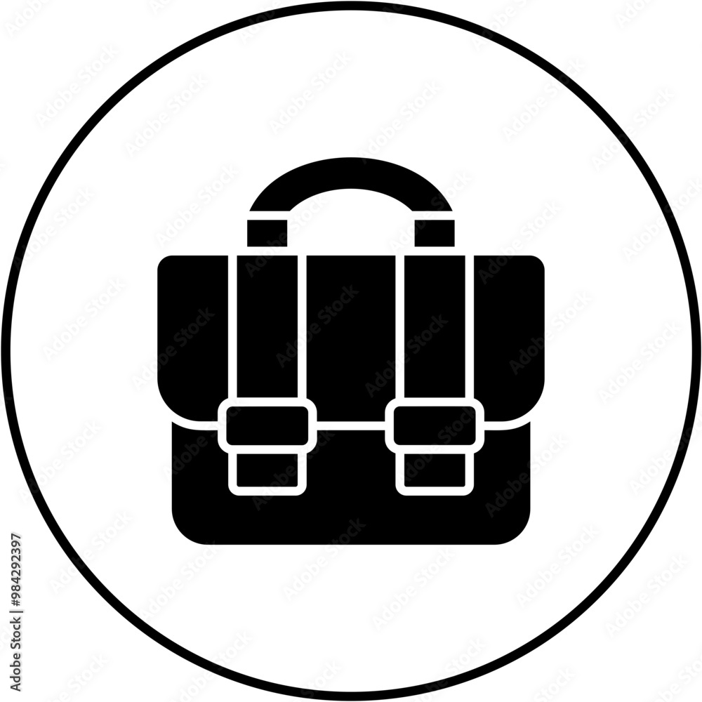 Sticker briefcase icon