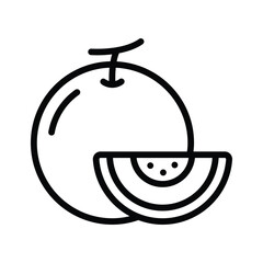 An amazing icon of melon in modern and trendy design style, ready to use vector
