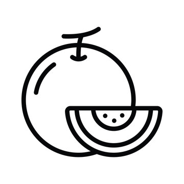 recommend clip art: An amazing icon of melon in modern and trendy design style, ready to use vector