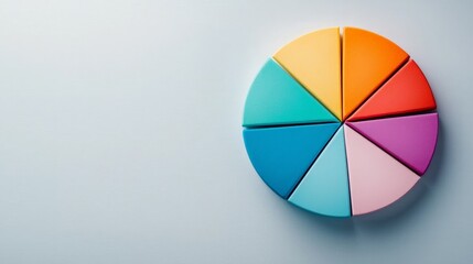 Obraz premium A pie chart divided unevenly, with a small portion representing the majority, illustrating economic disparity