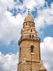 Chapel fragment in Jerusalem, Bell Tower at Dormition Abbey on Mount Zion in Jerusalem, Israel