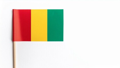 Fototapeta premium 小さな紙のギニア共和国の国旗（small paper Guinea flag） 
