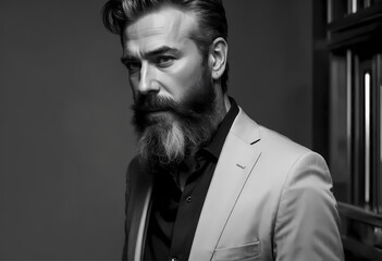 Fototapeta premium portrait of a person,Website mockup,men, shirt, face, tie, guy, black, serious, model, cool, one, expression, success, executive, manager, studio, office, looking, boy