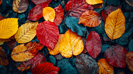 Herbstlandschaft, Jahreszeit mit bunten Blätter