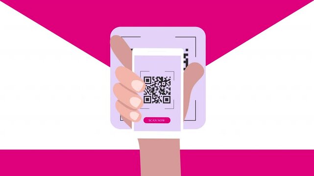 Smartphone Scanning QR Code Animation HD