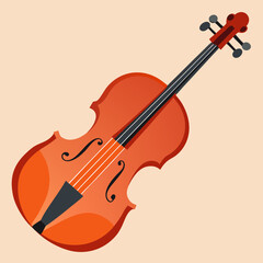 Fototapeta premium vector illustration of violin