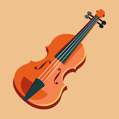 Fototapeta premium vector illustration of violin