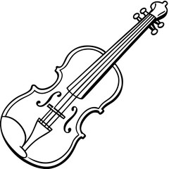 Obraz premium vector illustration of violin