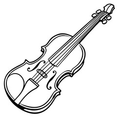 Obraz premium vector illustration of violin
