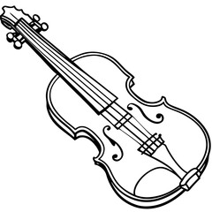 Obraz premium vector illustration of violin