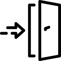Simple vector icon exit, entry