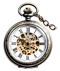 Vintage pocket watch close up image