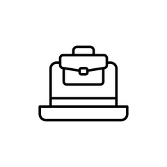 Digital corporate outline icons, accounting minimalist vector illustration ,simple transparent graphic element .Isolated on white background