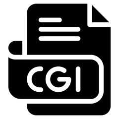 Vector Icon cgi, file type, file format, file extension, document