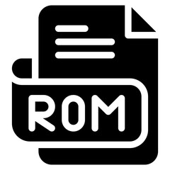 Vector Icon rom, file type, file format, file extension, document