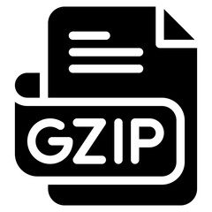 Vector Icon gzip, file type, file format, file extension, document