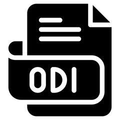 Vector Icon odi, file type, file format, file extension, document