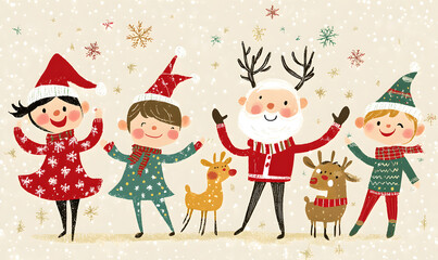 Christmas and New Year-themed graphic background