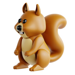 3D illustration of squirrel for celebrate fall. Celebrate fall. Autumn elements