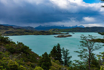 Lago Nordenskjold in Torres Del Paine National Park. Seen from the W-Trek