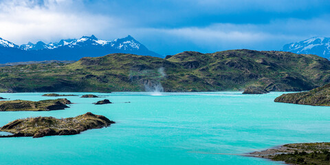 Lago Nordenskjold in Torres Del Paine National Park. Seen from the W-Trek