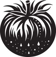 tomato silhouette simple vector icon, tomato logo Vector