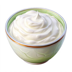 Fresh greek yogurt icon style isolated on transparent background Cutout PNG