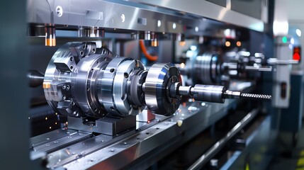 CNC machine in an automated manufacturing line
