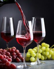 wine and grapes