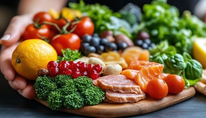 Delicious and Healthy Appetizer Platter with Vibrant Ingredients Captured by a Smartphone, Perfect for a Stylish Gathering