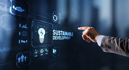 Sustainable Balanced Development. Balance between nature and science