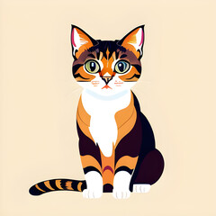 Fototapeta premium cat vector illustration isolated