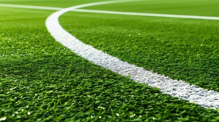 Soccer Pitch Corner Highlighting Grass and Field Markings