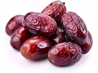 Obraz premium A bunch of fresh dates on a white background