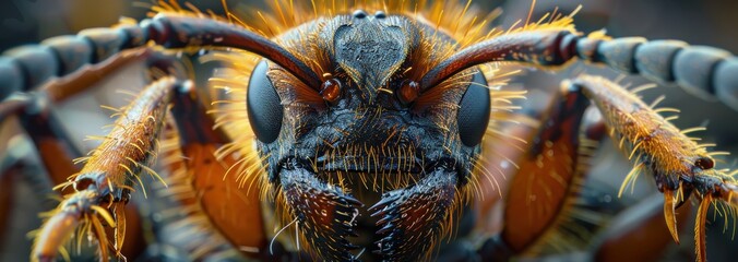 Close-Up of an Insect with Vibrant Details