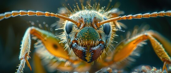 Fototapeta premium Close-Up of Colorful Insect in Natural Habitat