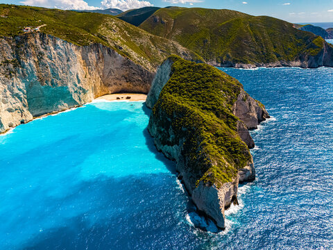 Navagio Beach in Zakynthos, Greece