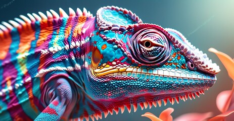 Obraz premium Hidden in Plain Sight: The Chameleon’s Perch