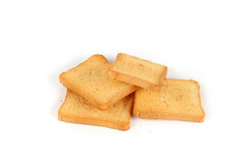  group of rusks isolated on white background 