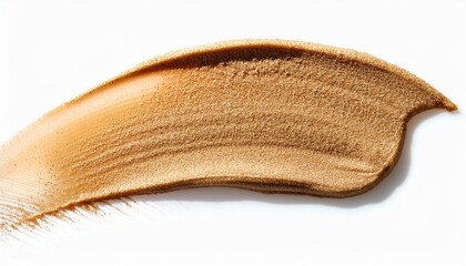 sand oil brush stroke on white background