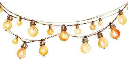  bright design invitations white drawn christmas cutout greeting water decoration string illustration merry cards painting color banners hand lights watercolour festive element golden string light