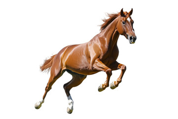 Fototapeta premium Brown horse on isolated..