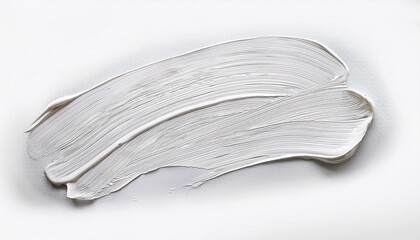 white oil brush stroke on white background