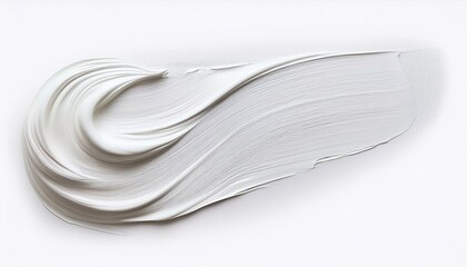 white oil brush stroke on white background