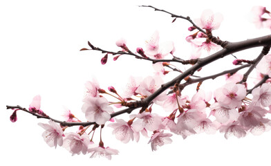 Obraz premium PNG Sakura branches blossom flower plant.