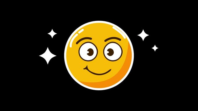 animation of face of emoticon icons with various facial expressions. Consisting of emotions such as happiness, sadness, anger, and surprise, it is suitable for modern digital design.