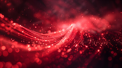 Abstract red fiber optic