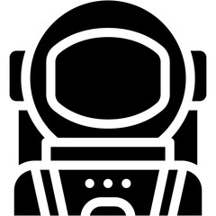 Naklejka premium Astronaut, Professions And Jobs, Space Suit, Cosmonaut, Space Exploration, User Icon