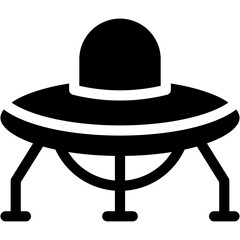 UFO, Spaceship, Alien, Unidentified Object, Spacecraft, Transportation Icon